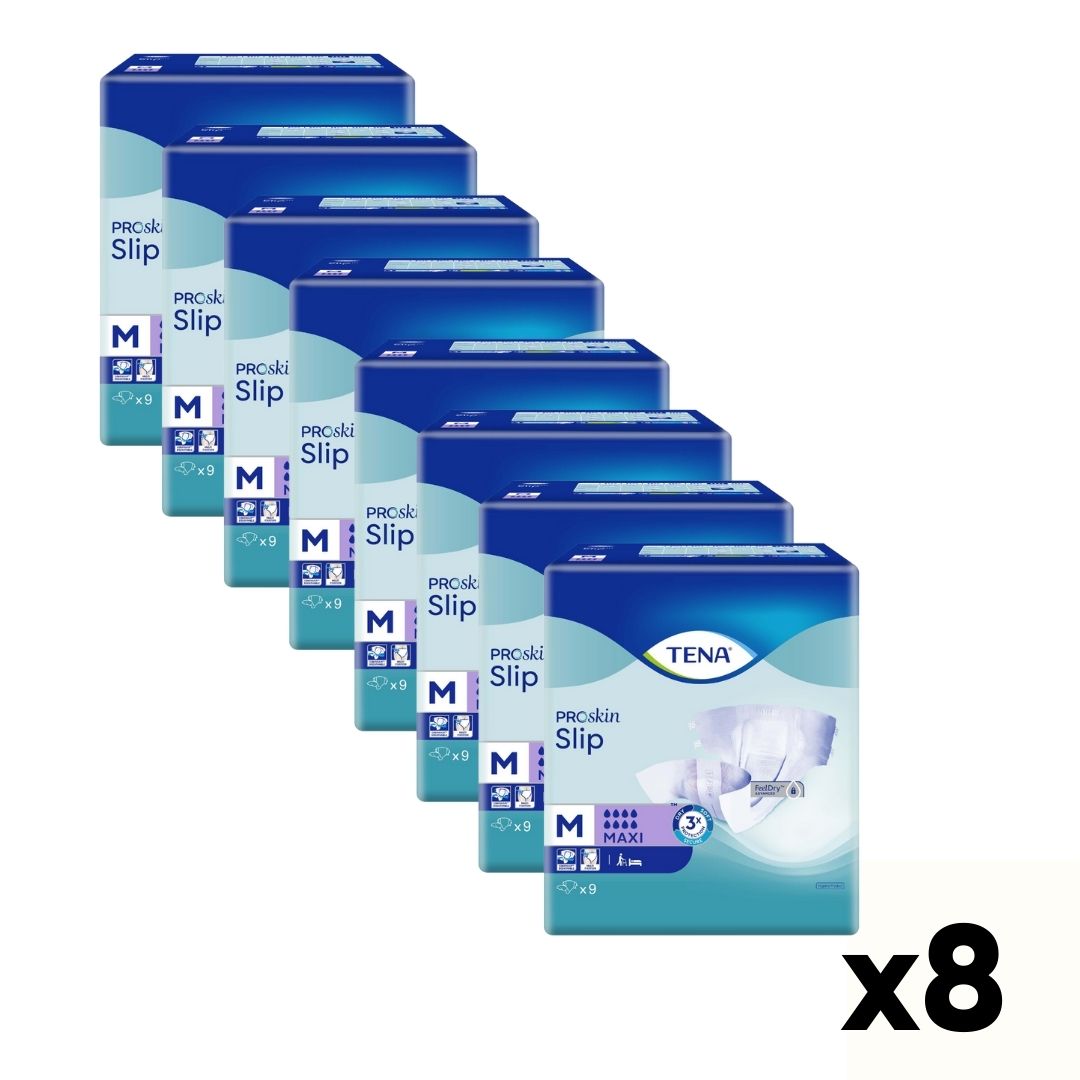TENA PROskin Slip Maxi Adult Diapers PROskin Medium - Carton (6 Packs)