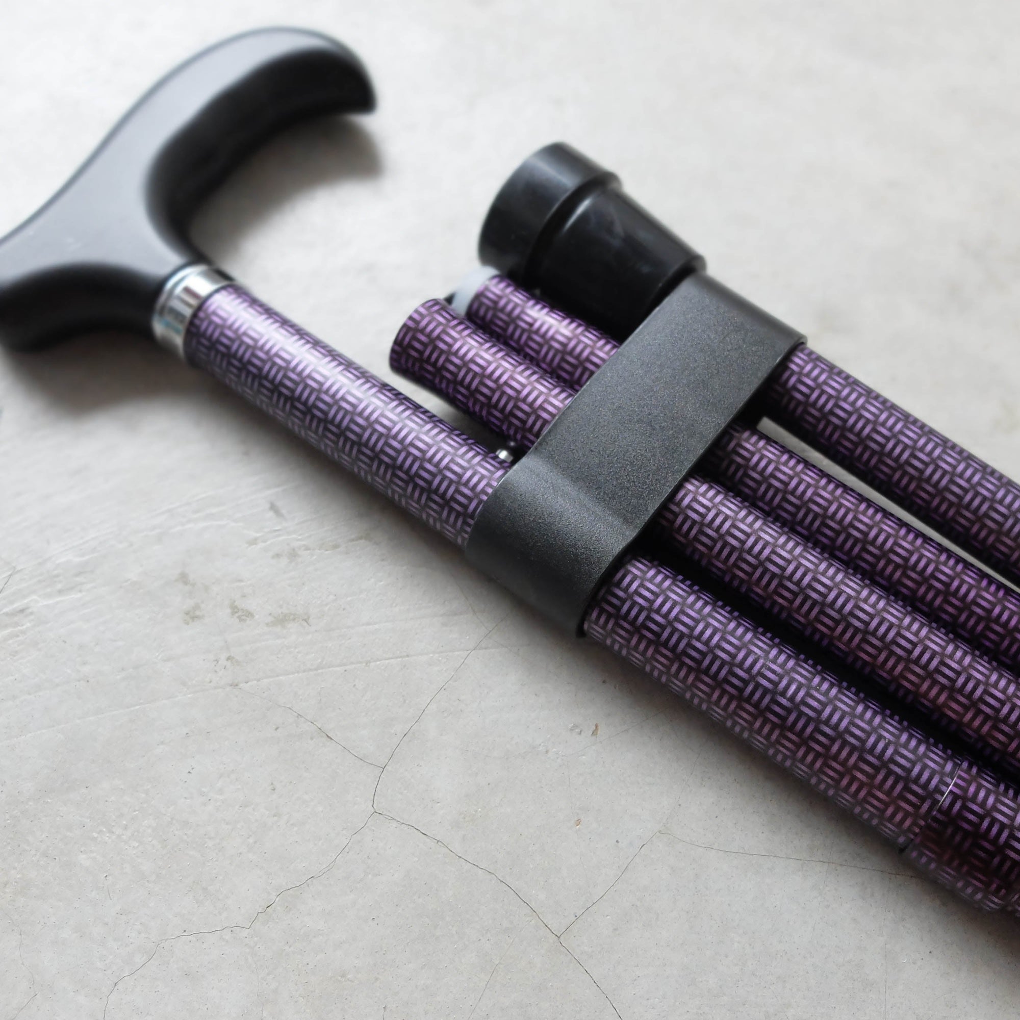 Toby's Purple Adjustable & Foldable Walking Cane