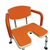 U-Shape Padded Shower Chair with Armrest and Backrest