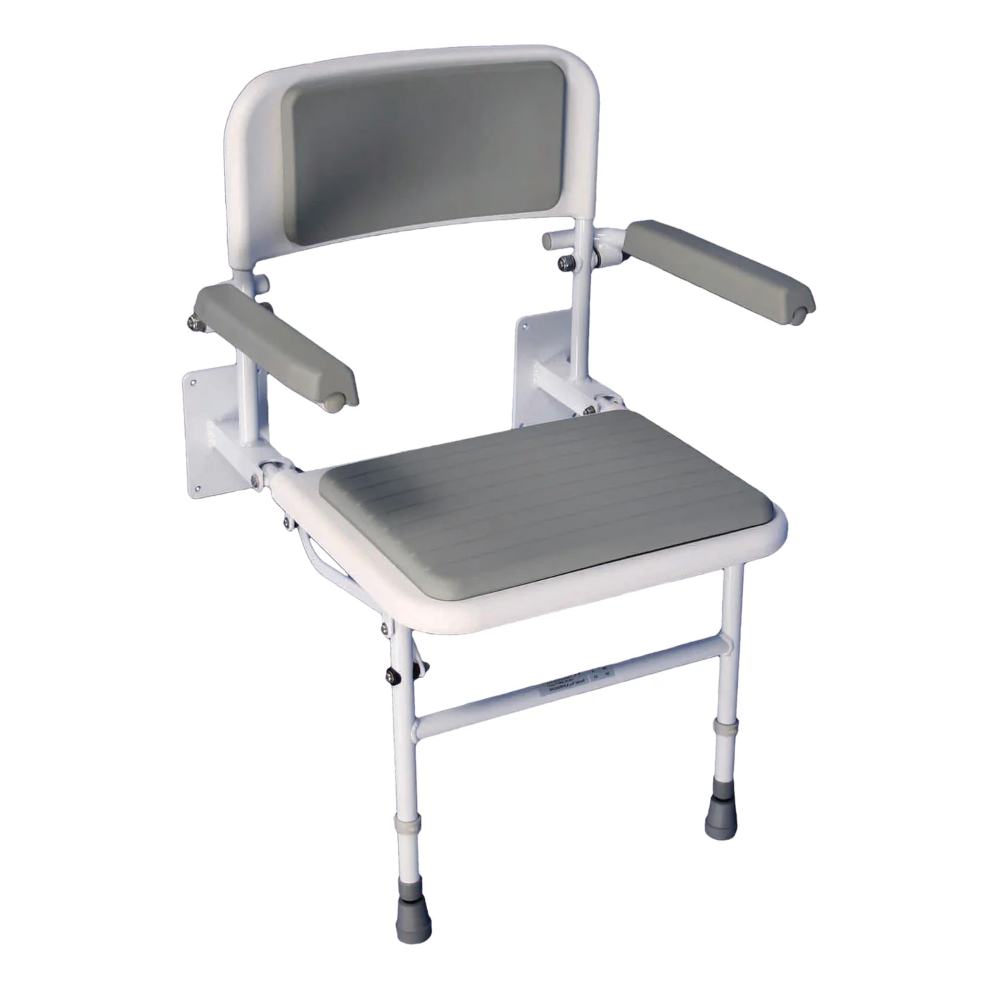 Wall Mounted Padded Shower Chair with Back