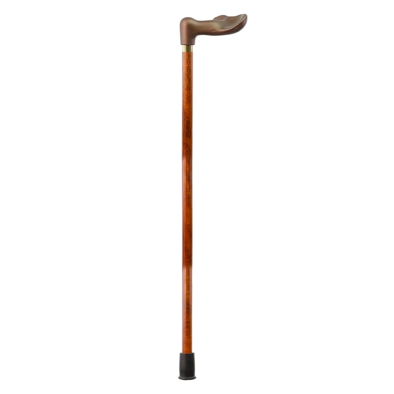 Wooden Orthopaedic Cane with Soft-Touch Handle