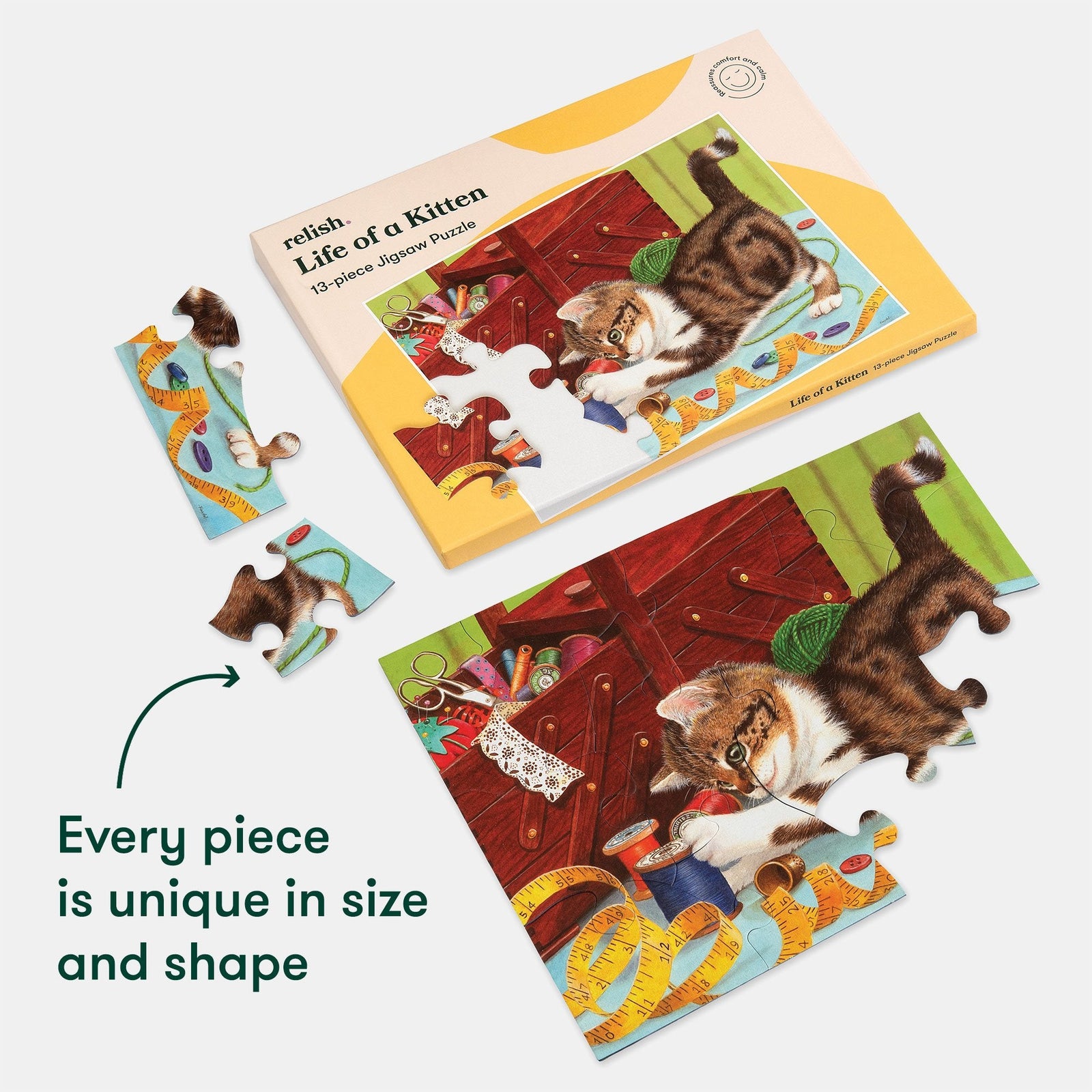 13-Piece Jigsaw Puzzle Life of a Kitten