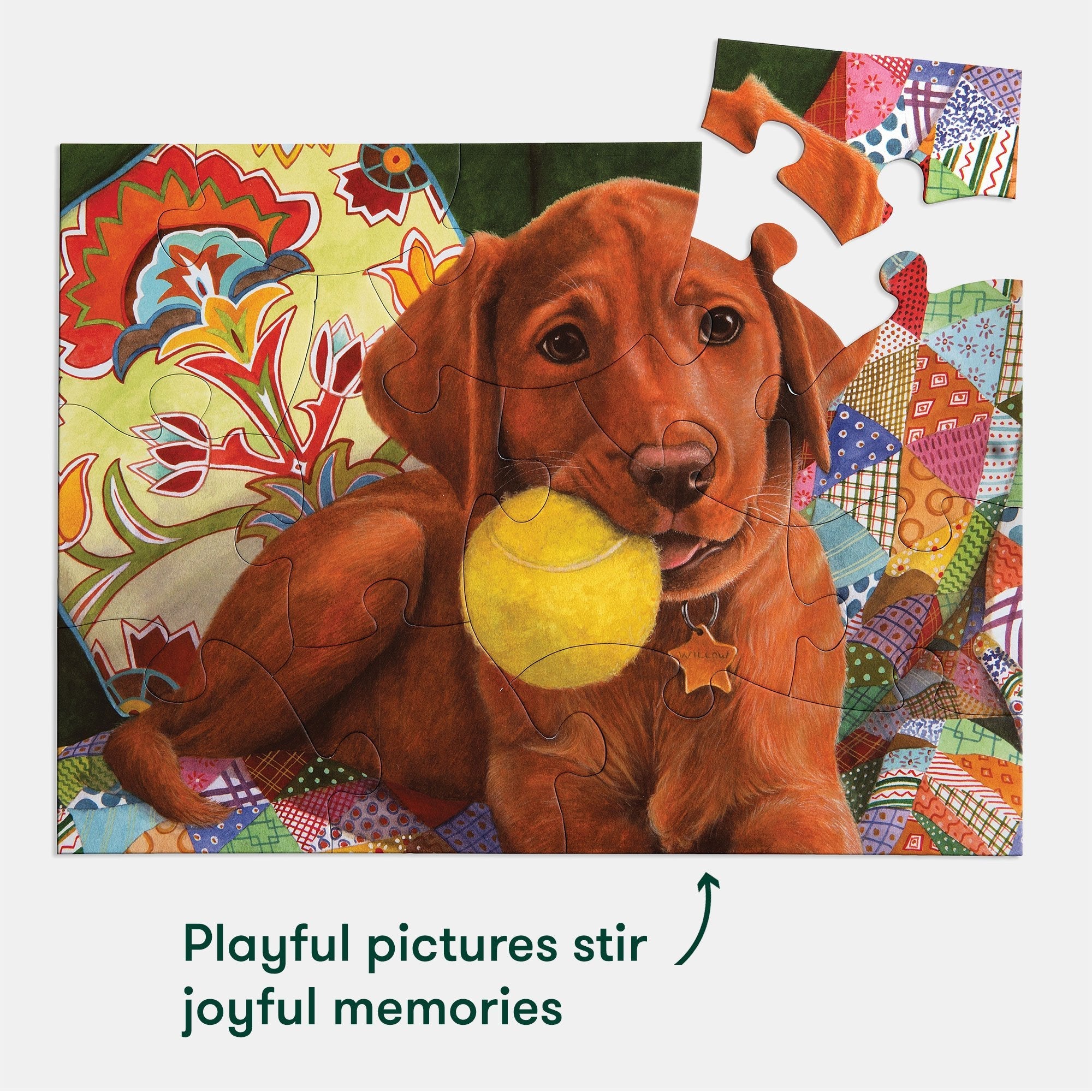 13-Piece Jigsaw Puzzle Puppy Playtime