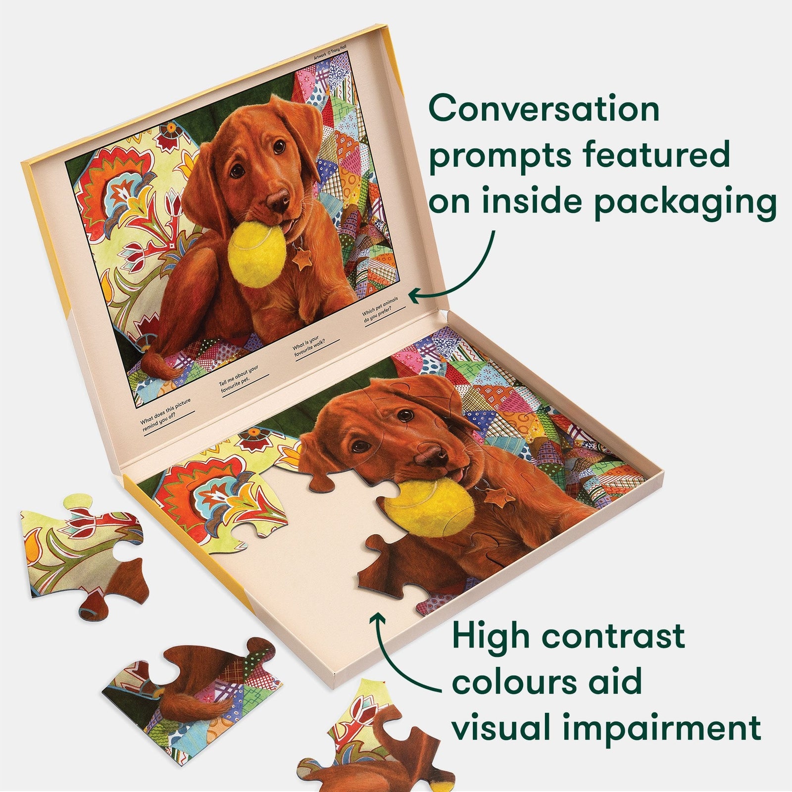 13-Piece Jigsaw Puzzle Puppy Playtime