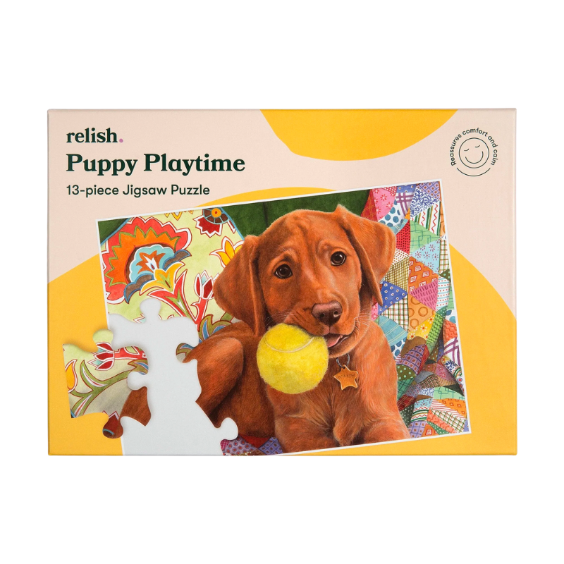 13-Piece Jigsaw Puzzle Puppy Playtime