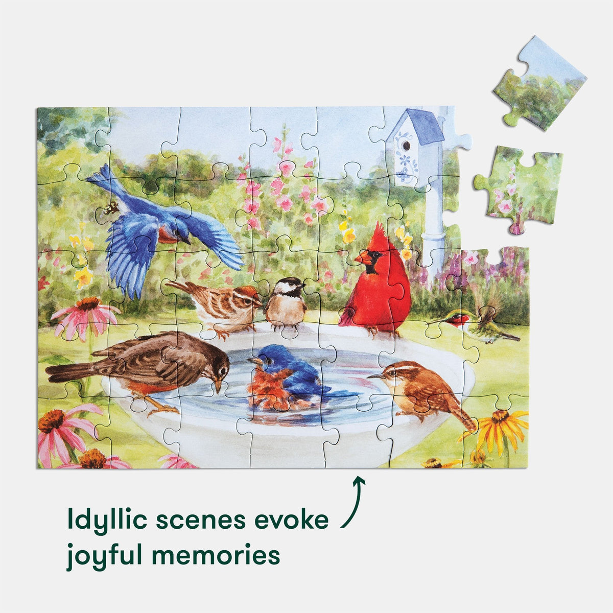 35-Piece Jigsaw Puzzle Bathing Birds