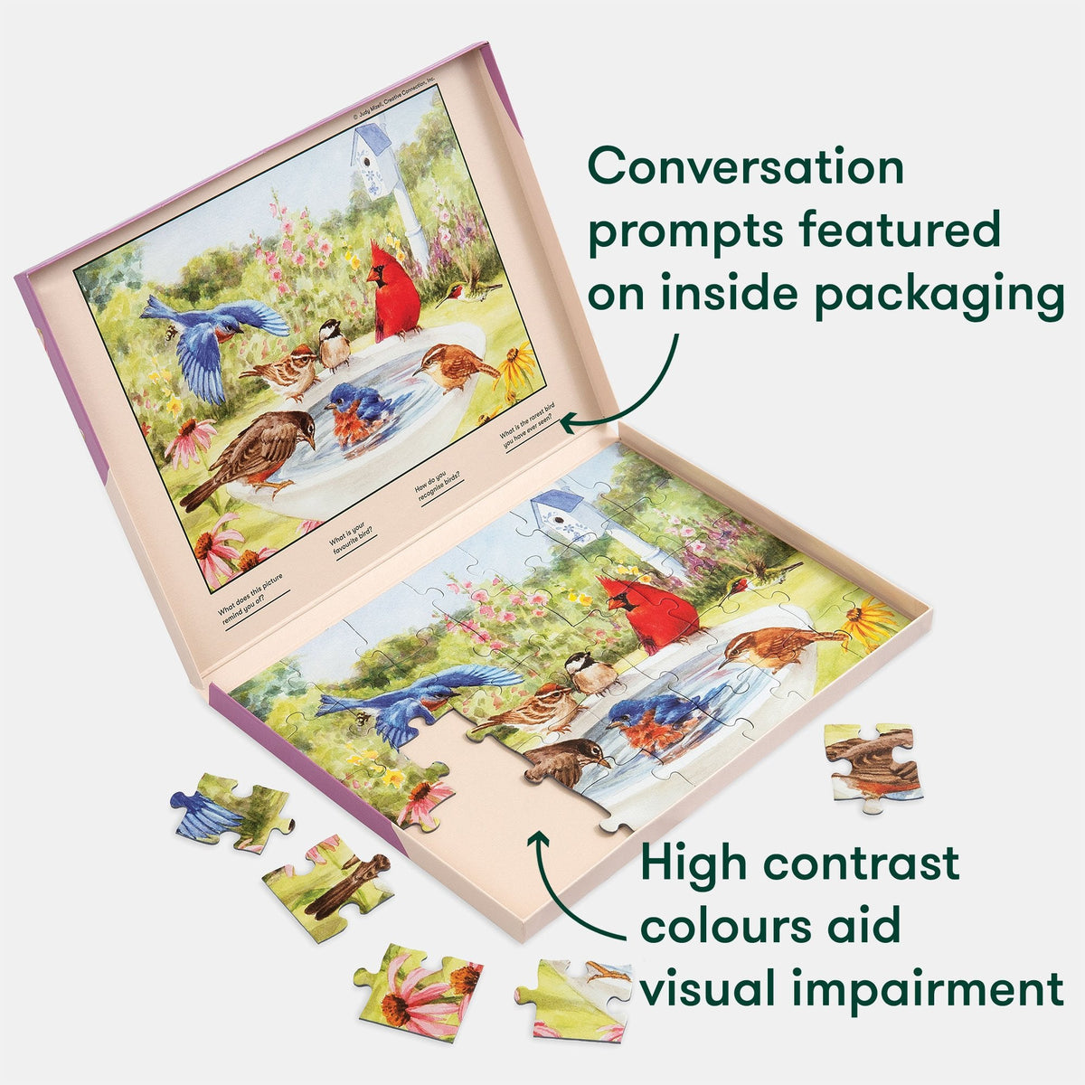 35-Piece Jigsaw Puzzle Bathing Birds