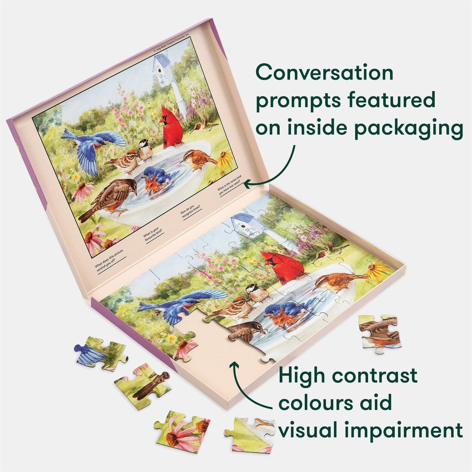 35-Piece Jigsaw Puzzle Bathing Birds