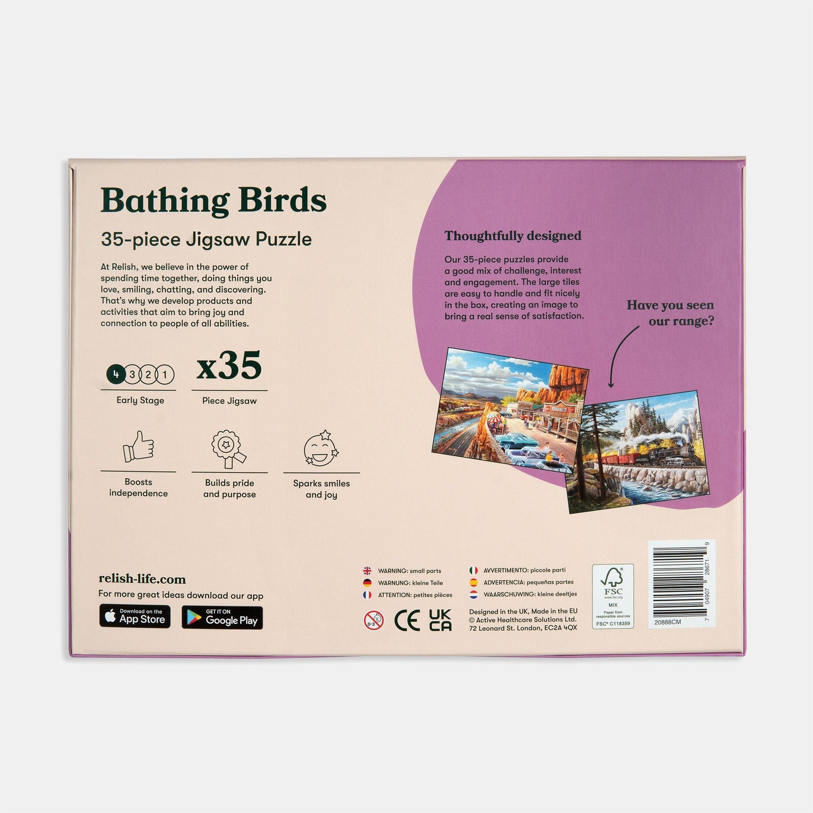 35-Piece Jigsaw Puzzle Bathing Birds