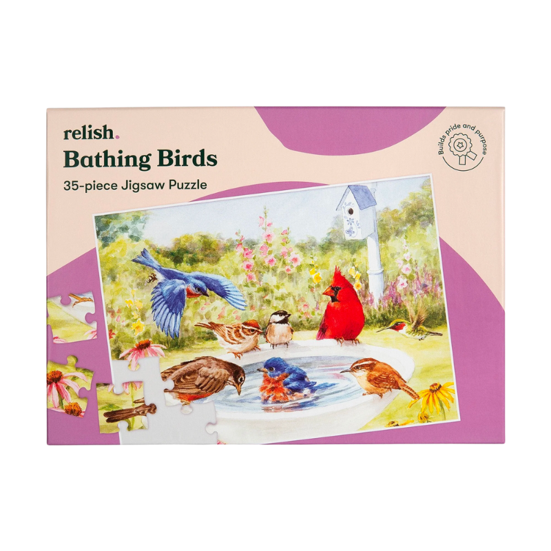 35-Piece Jigsaw Puzzle Bathing Birds