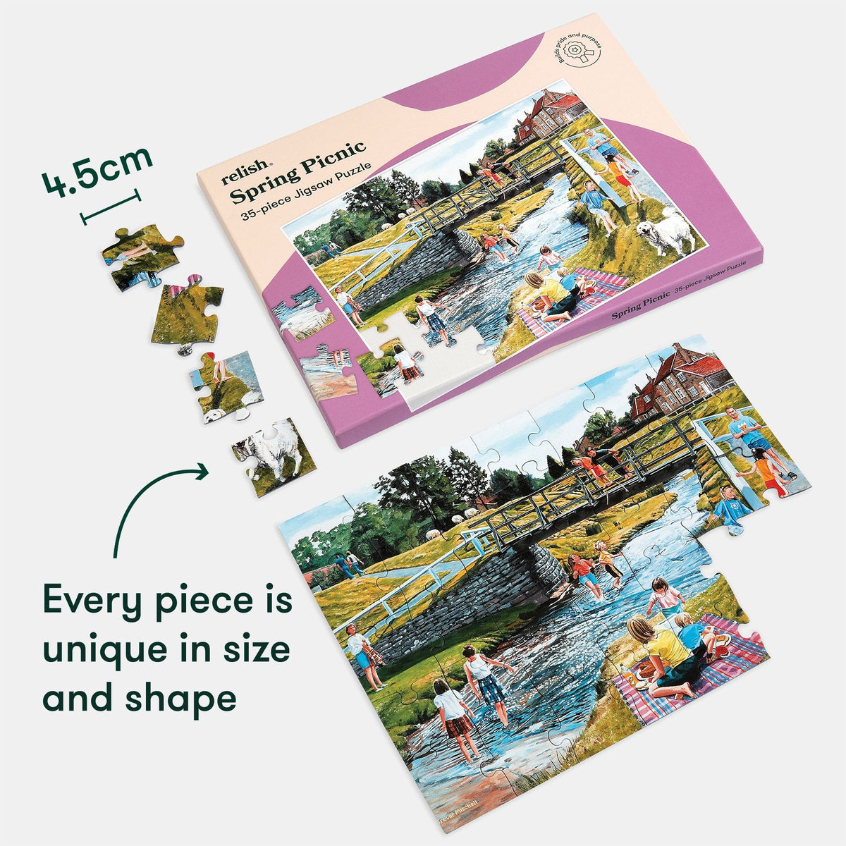35-Piece Jigsaw Puzzle Spring Picnic