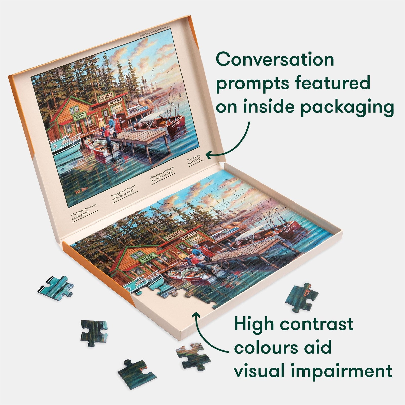 63-Piece Jigsaw Puzzle Lakeside Vacation