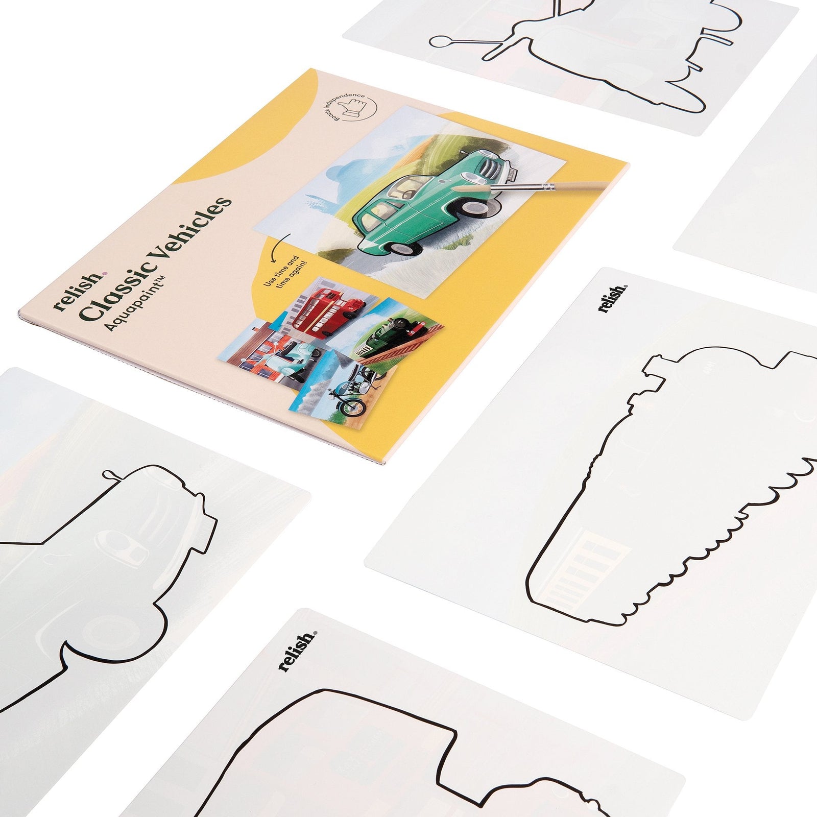 AquaPaint Dementia Activity Set (Classic Vehicles)