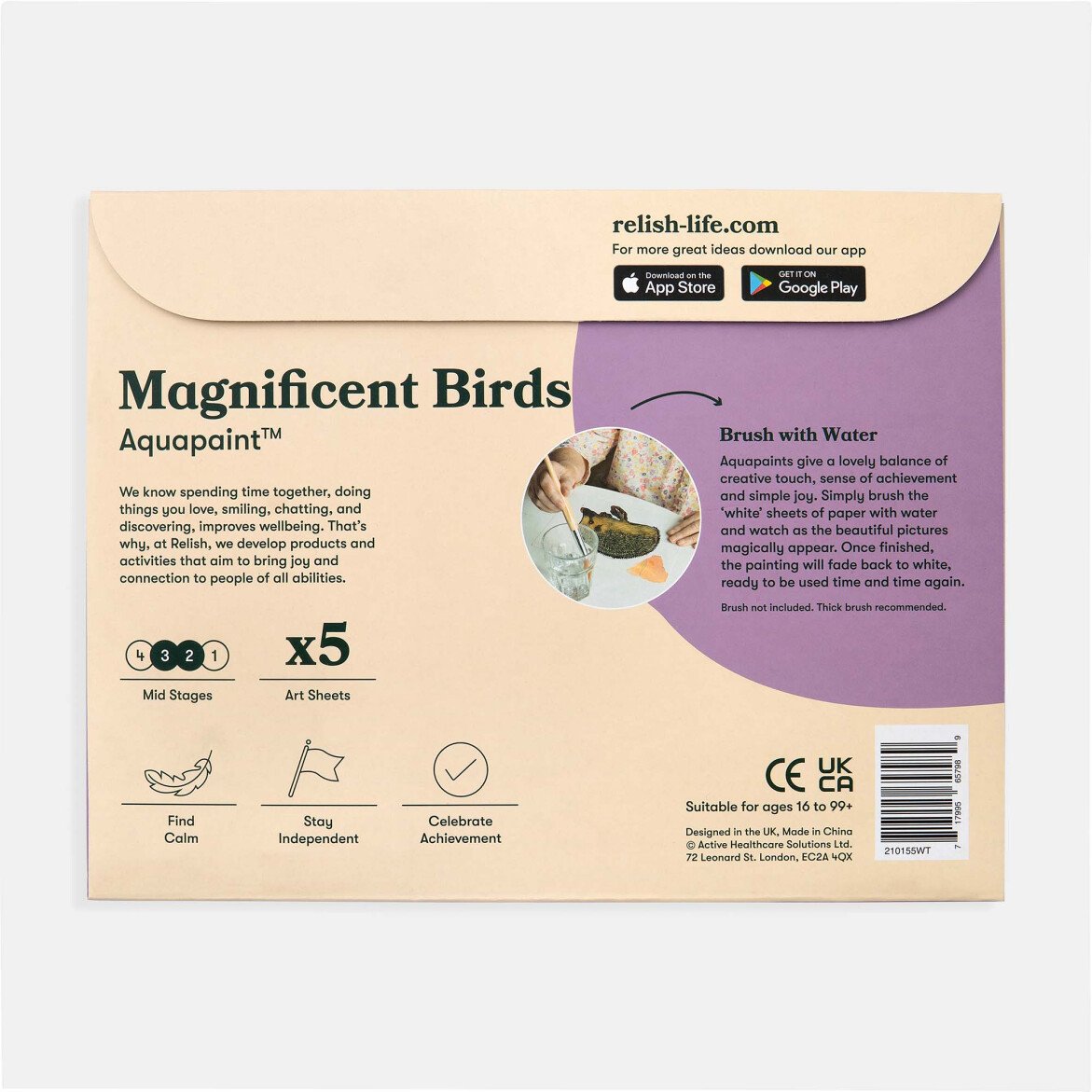 AquaPaint Dementia Activity Set (Magnificent Birds)