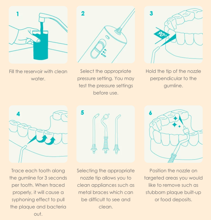 BION Portable Water Flosser W100