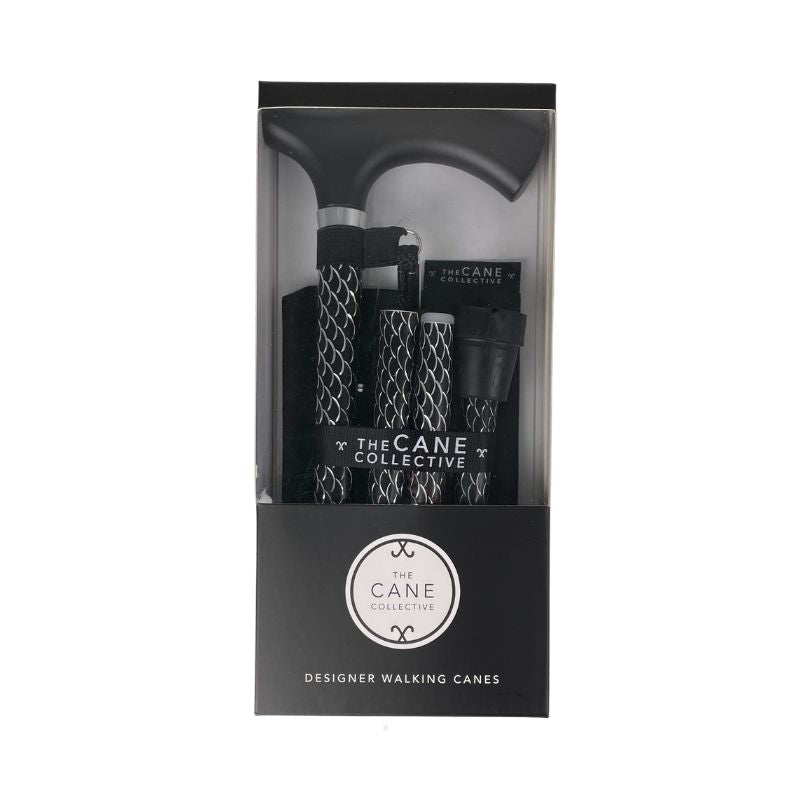 Black Engraved Cane by The Cane Collective