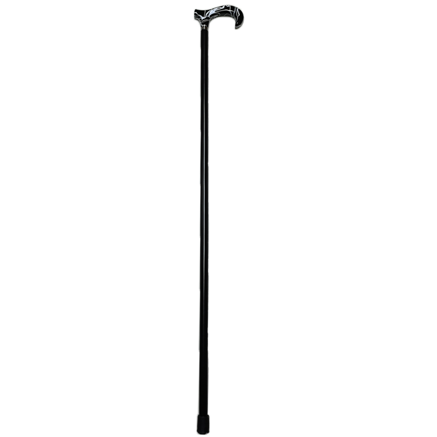 Black Marble Acrylic Derby Cane