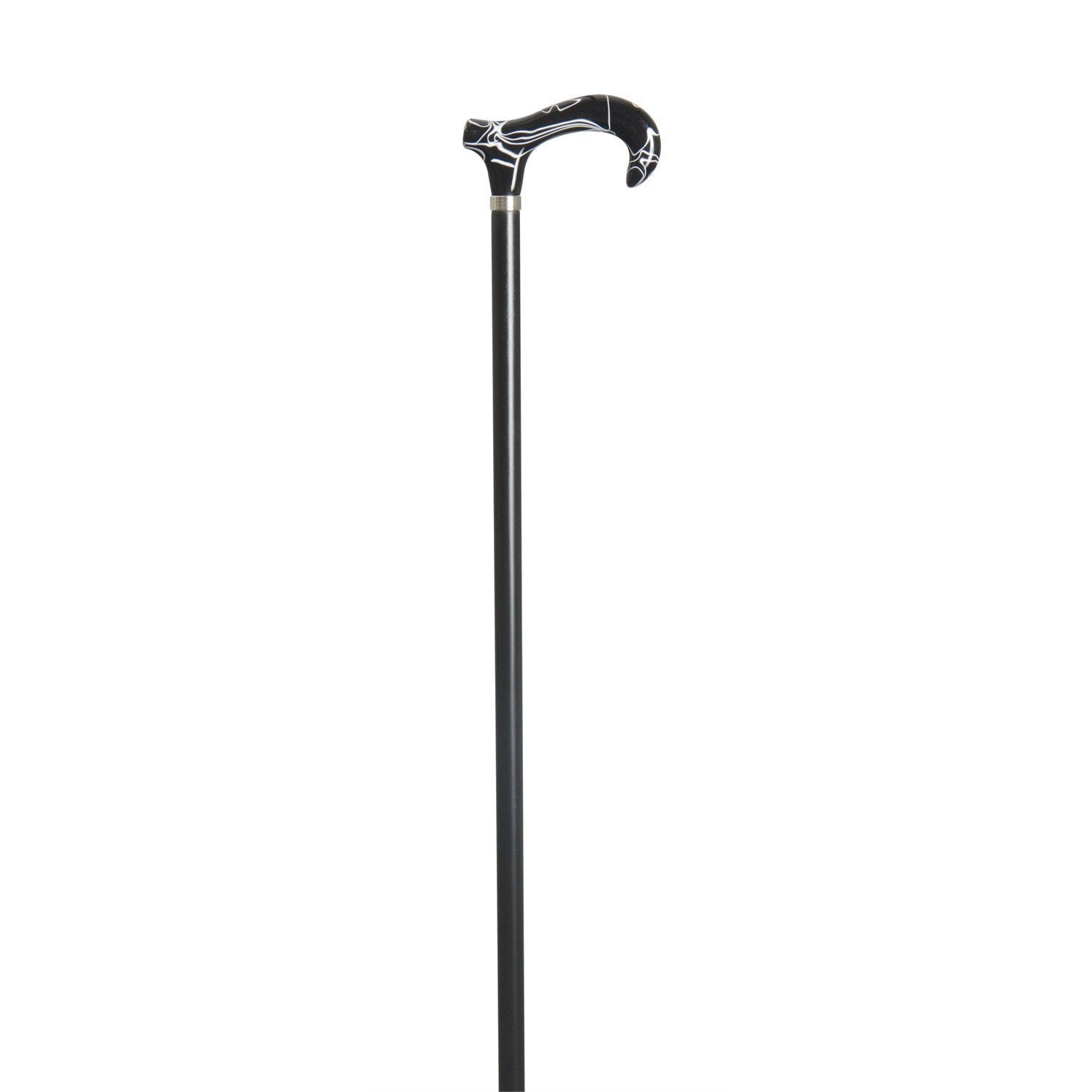 Black Marble Acrylic Derby Cane