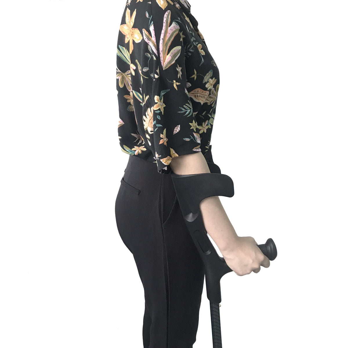 Black Urban Foldable Crutches (Pair)