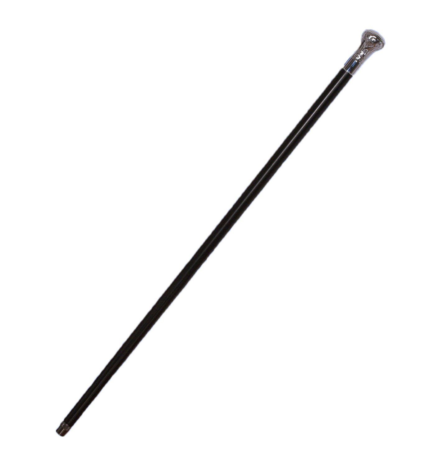 Chrome Carved Knob Cane