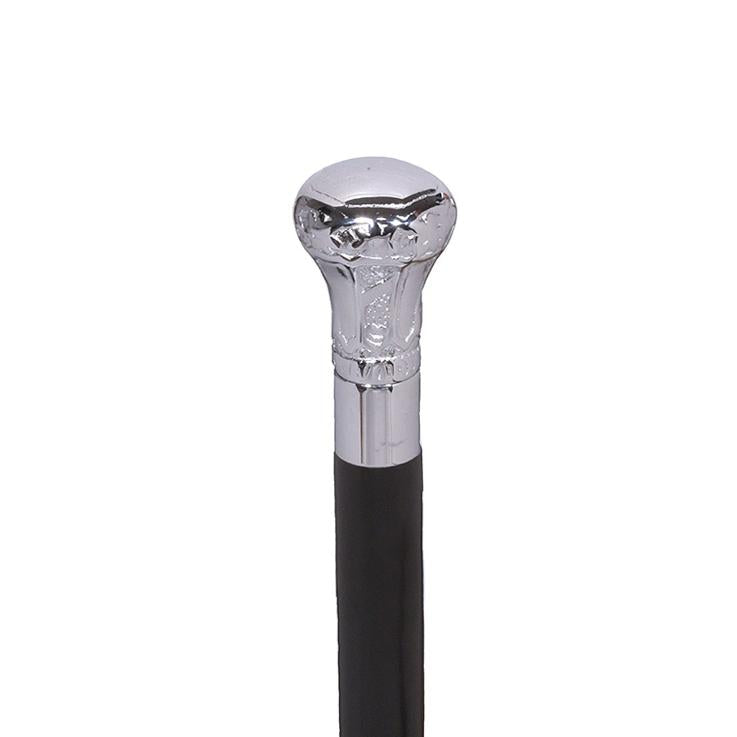 Chrome Carved Knob Cane