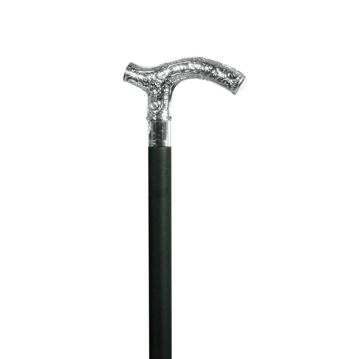 Chrome Carved Scroll Cane