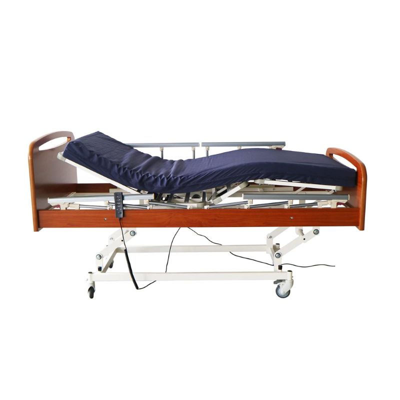 Electric Low Nursing Bed with Quad Rails