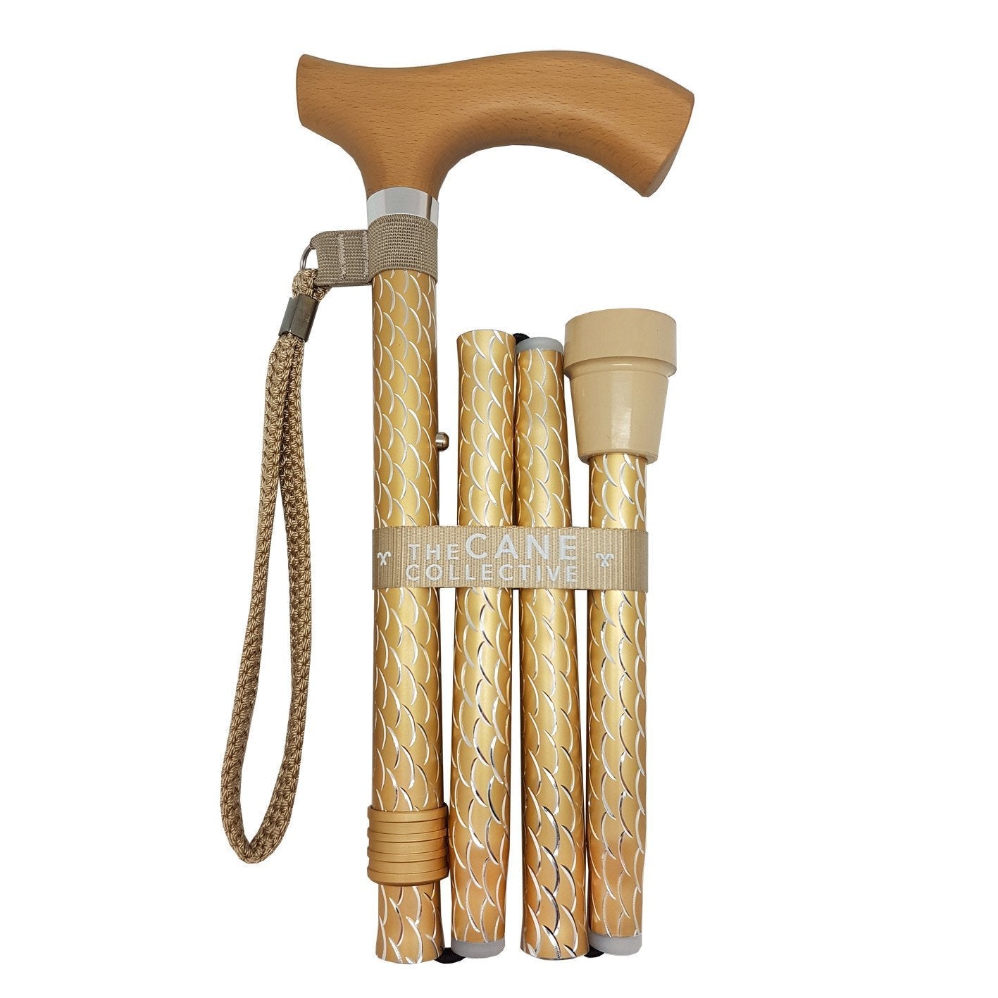 Engraved Gold Cane by The Cane Collective