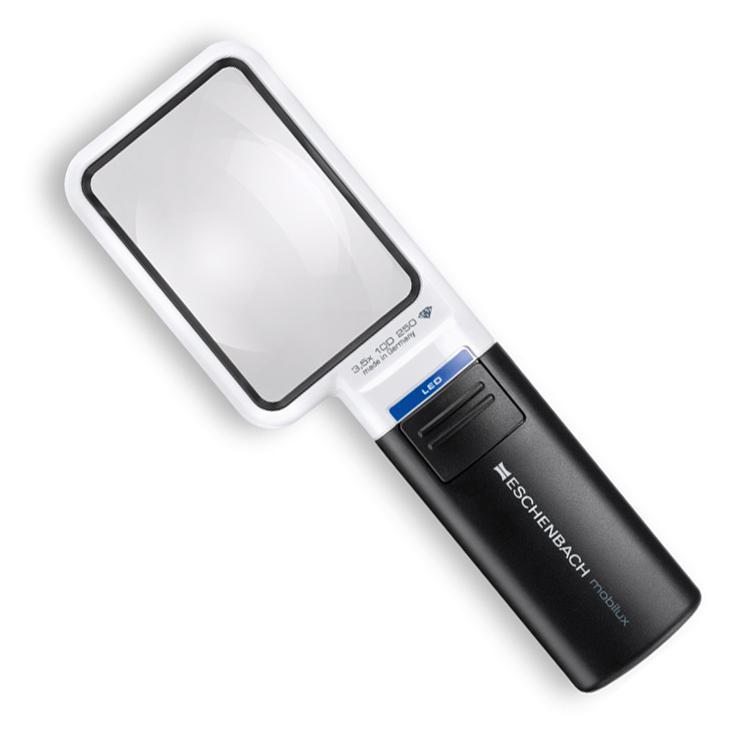 Eschenbach Mobilux LED Reading Magnifier 3.5x Rectangular (75 x 50mm)