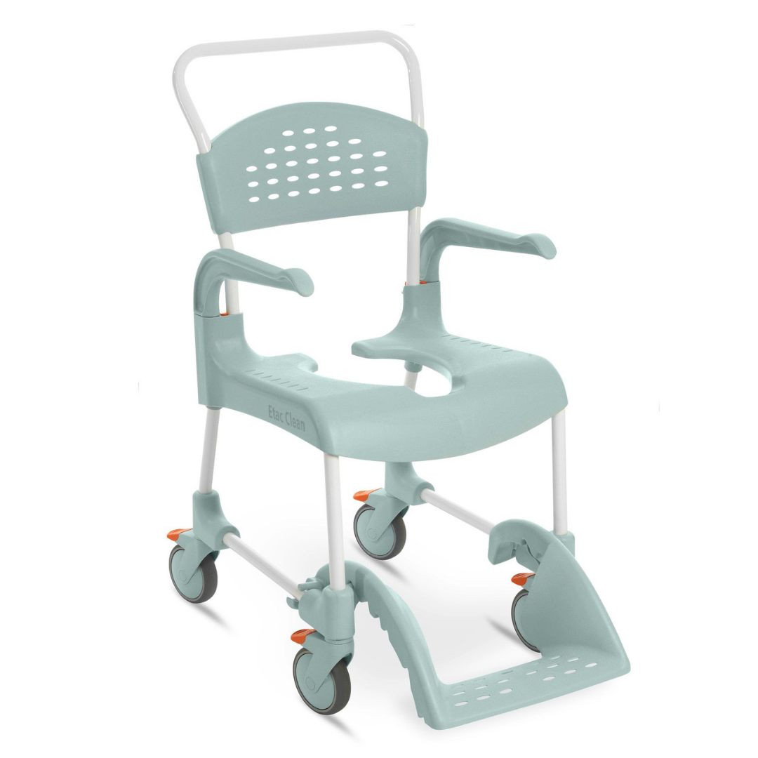 Etac Clean Mobile Shower Chair Front Opening