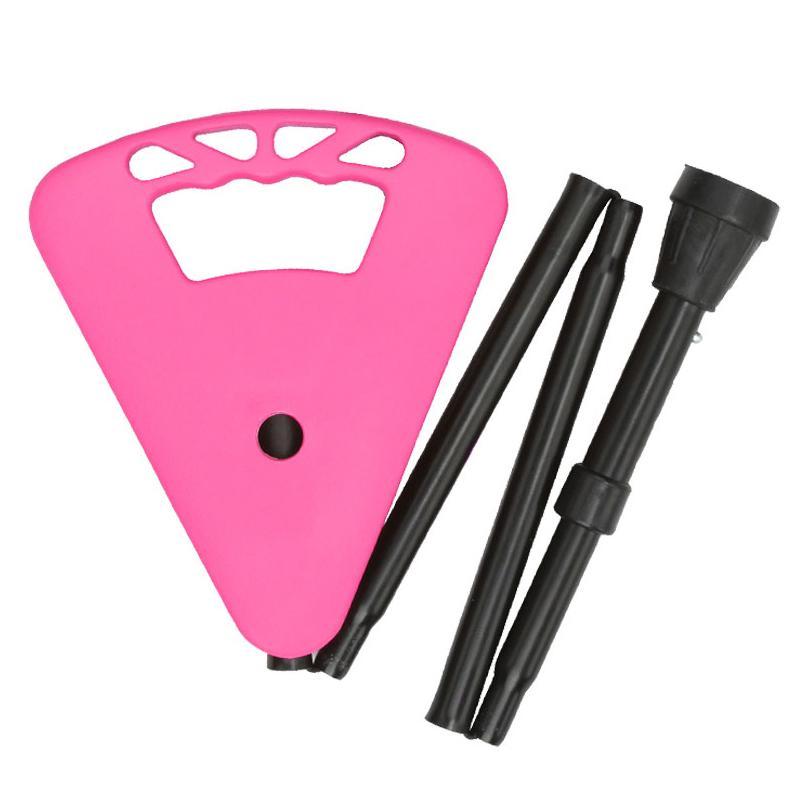 Flipstick Folding Adjustable Seat Cane (Neon Pink)