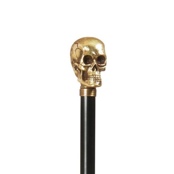Gold Resin Skull Cane