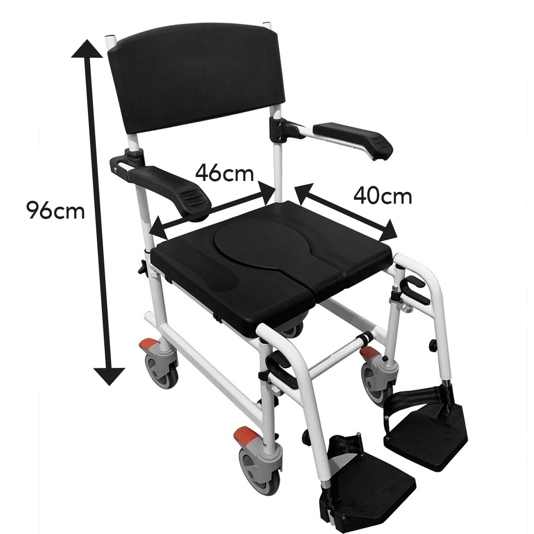 HappyBath 3-in-1 Deluxe Aluminium Commode Chair