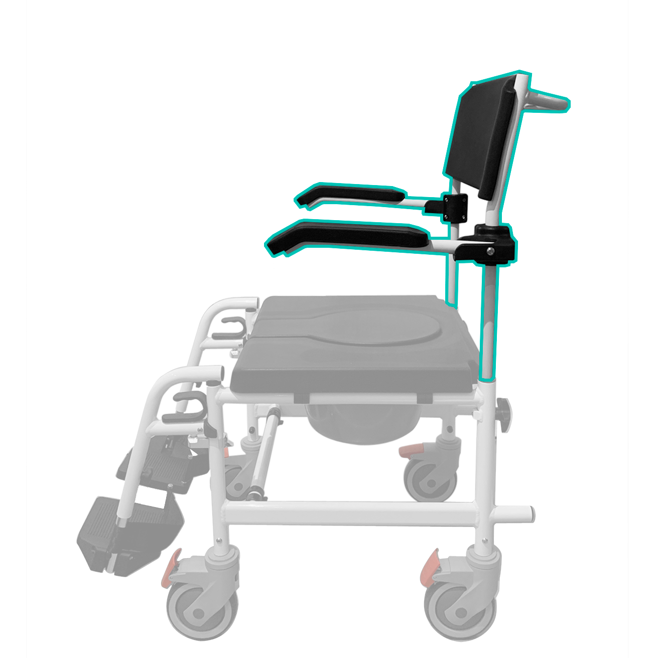 HappyBath 3-in-1 Deluxe Aluminium Commode Chair Spare Parts