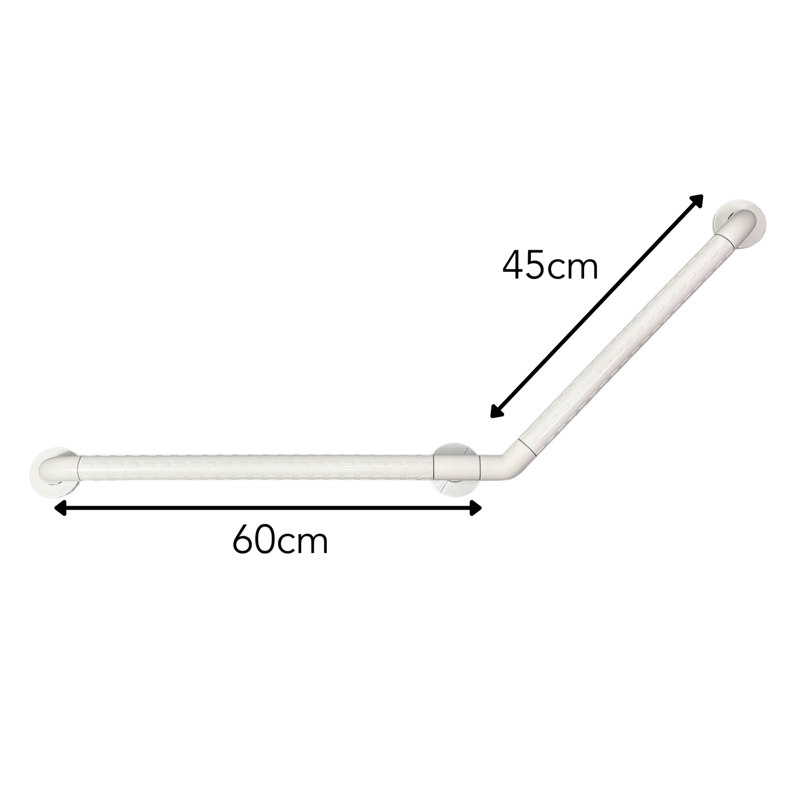 HappyBath Stainless Steel Nylon Angled Grab Bar