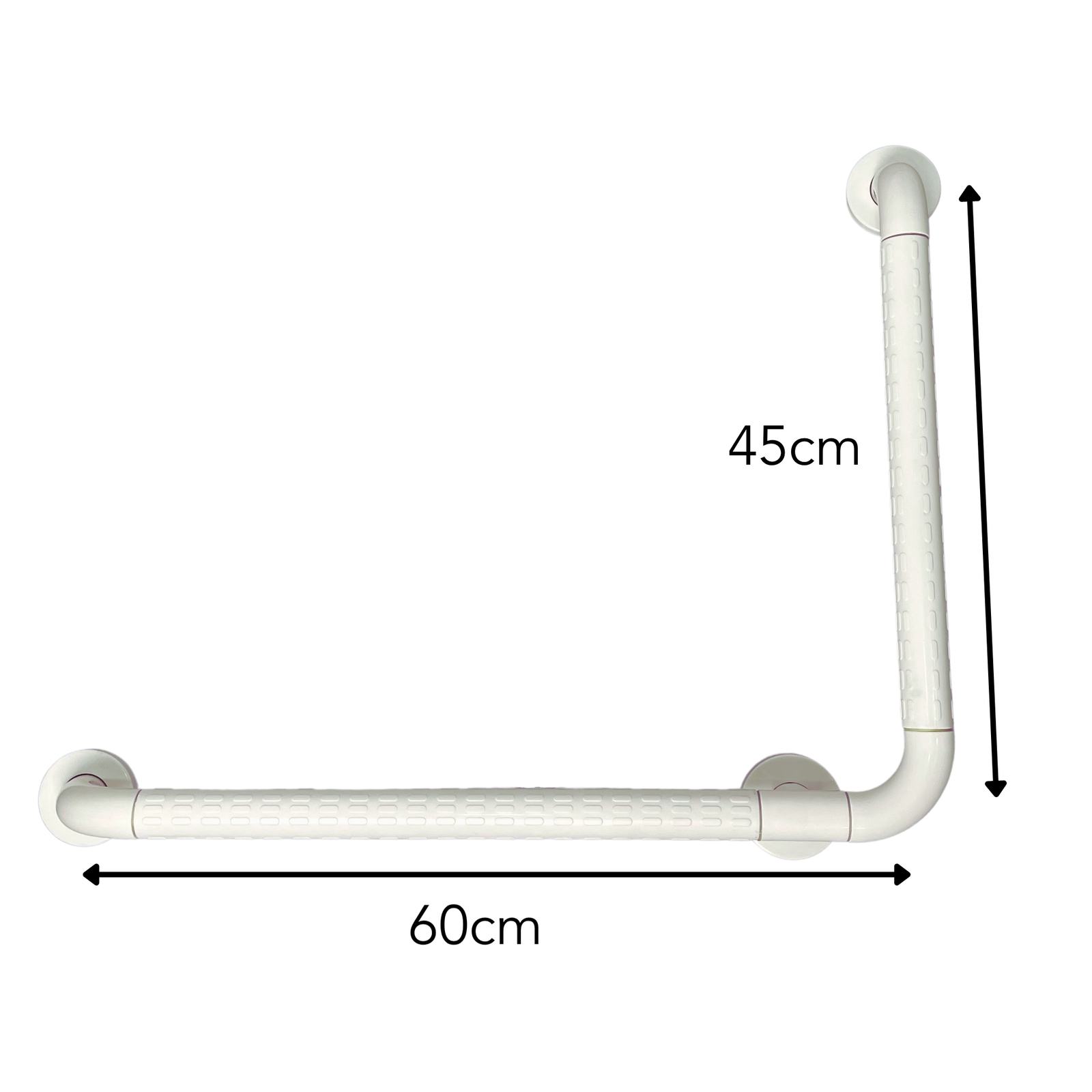 HappyBath Stainless Steel Nylon L-Shaped Grab Bar