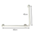 HappyBath Stainless Steel Nylon L-Shaped Grab Bar