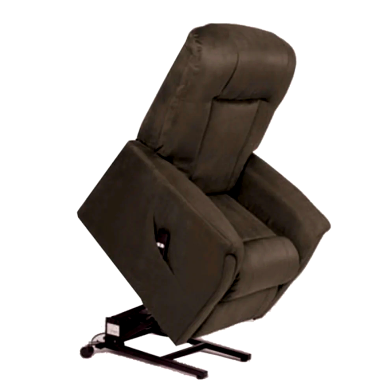 HappyHome Deluxe Electric Recline and Lifting Chair - Brown (PU Leather)