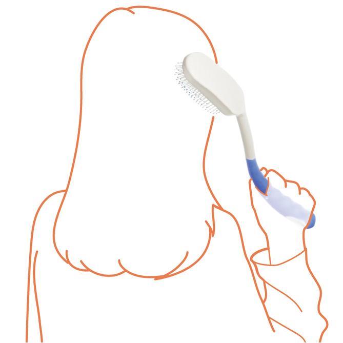 HappyHome Long Handle Hair Brush