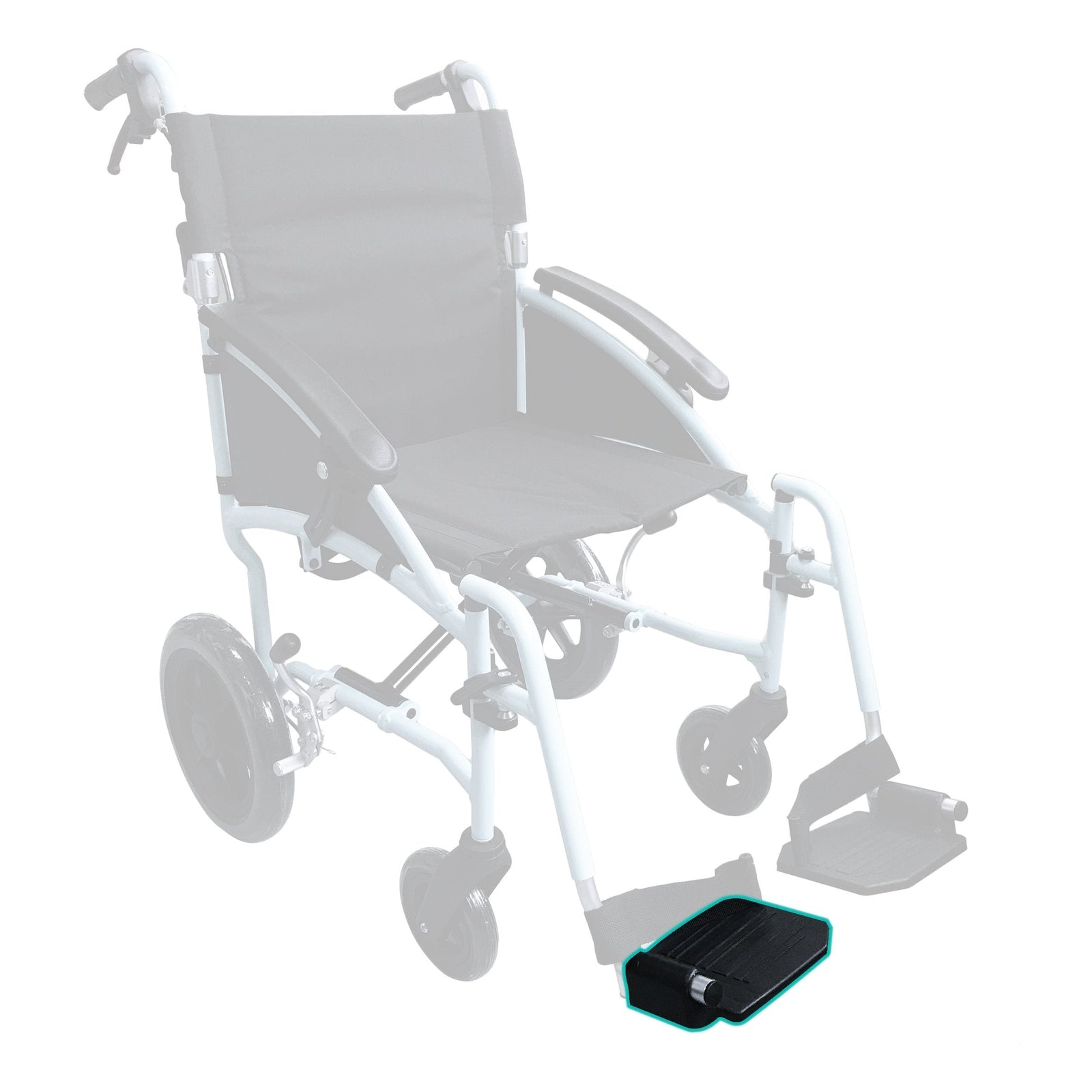 HappyWheels Lightweight Ergonomic Chair Spare Parts Footplate (Left)