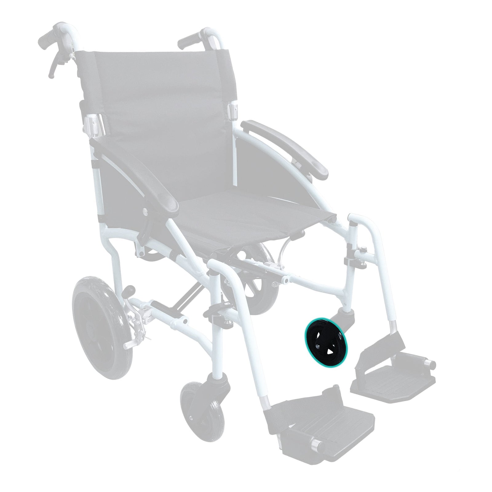 HappyWheels Lightweight Ergonomic Chair Spare Parts Front Wheel (without Fork)