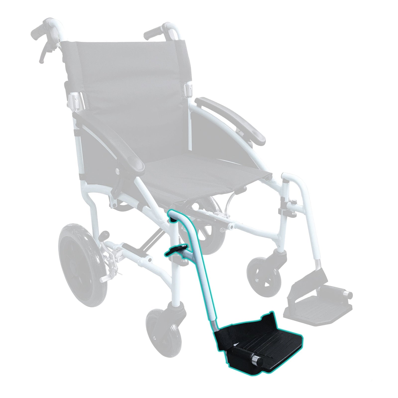 HappyWheels Lightweight Ergonomic Chair Spare Parts Swing Away Footrest (Right)