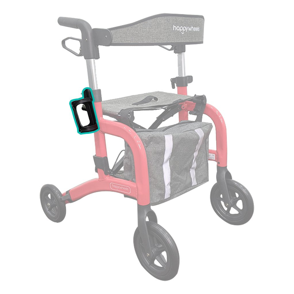 HappyWheels Lightweight Travel Rollator Spare Parts Cup Holder