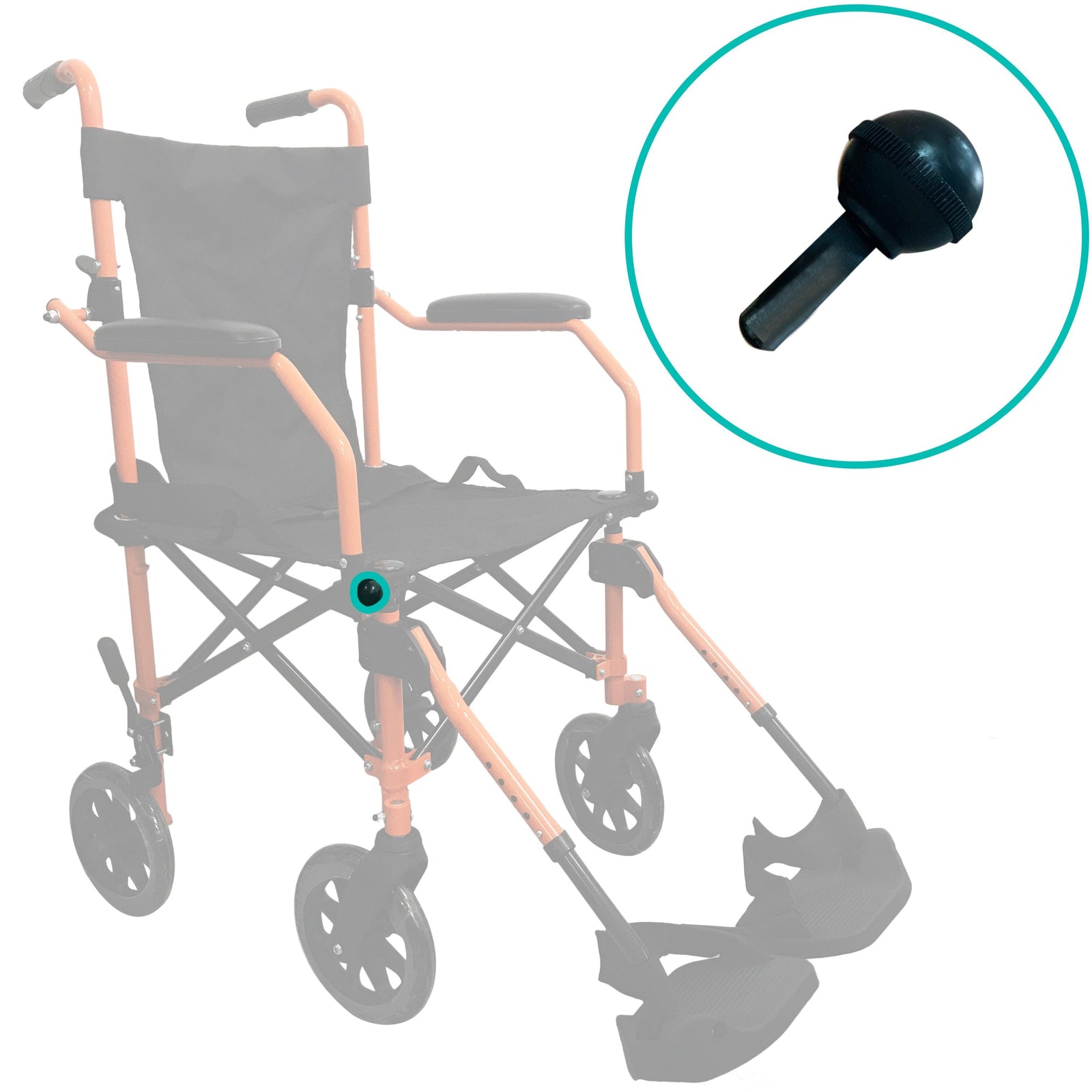 HappyWheels Travel Chair Replacement Parts Armrest Release Knob