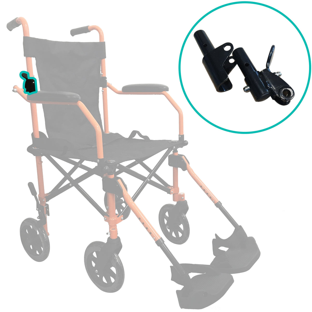 HappyWheels Travel Chair Replacement Parts Back-folding Mechanism