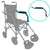 HappyWheels Travel Chair Replacement Parts Replacement Armrest Set (Left) - Teal