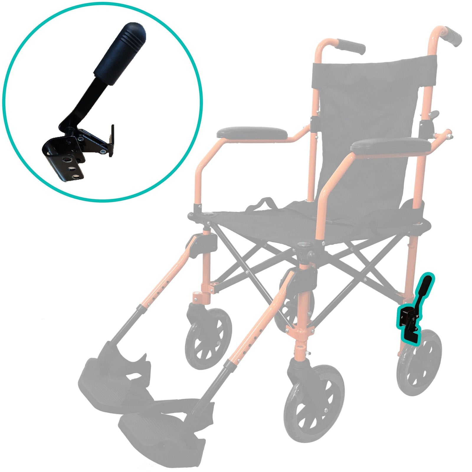 HappyWheels Travel Chair Replacement Parts Replacement Brakes (Right)