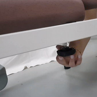 Height-Adjustable Stationary Geriatric Chair with Tray