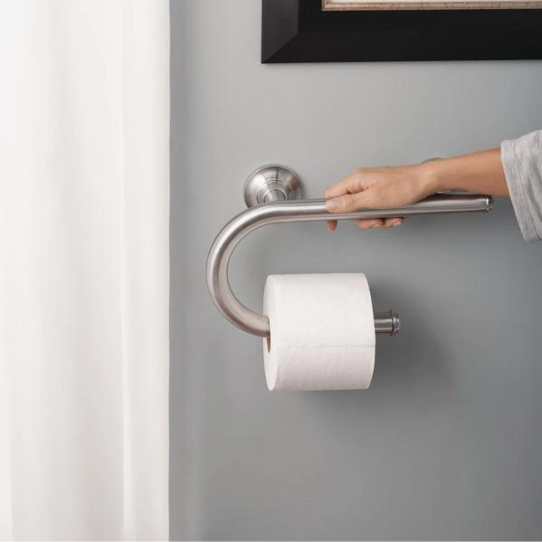 Integrated Grab Bar (Paper Holder)