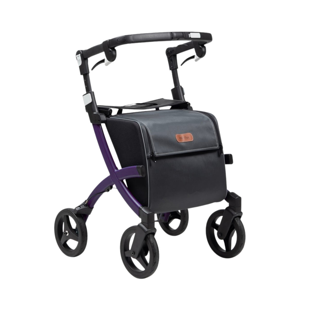 Rollz Flex Compact Lightweight Rollator Dark Purple/Black